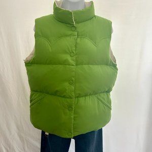 AMERICAN EAGLE OUTFITTERS White/Green Reversible Down Vest